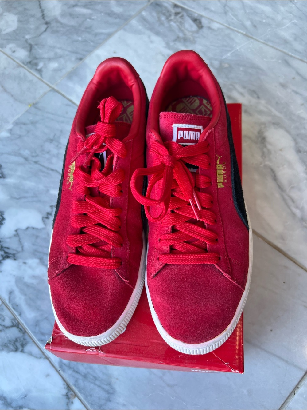 PUMA Suede Classic – Ribbon Red / Puma Black – Men's Size 9 - Picture 3 of 8